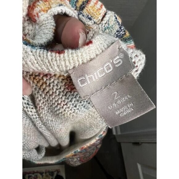 Womens Scoop Neck Paisley‎ Cross-Back  3/4-sleeves Sweater - Picture 8 of 8